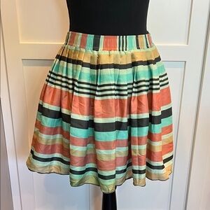 BCBGeneration Colorful Striped Mini Skirt, Lined XS